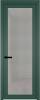 Межкомнатная дверь Profil Doors 1 AGP цвет профиля Зеленый воск, стекло безопасное 6 мм рэте 600x2000