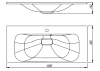 Раковина Style Line Фортуна ЛС-00002423 антрацит, 100x45 фото 2