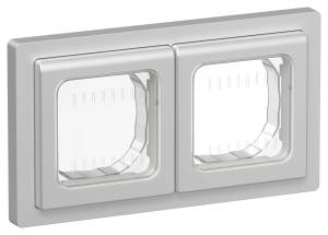 Рамка 2-постовая IEK Flite FI-M20-32-55-K47 алюминий