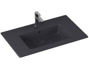 Раковина Isvea SistemaT 10SL51081SV-2C антрацит матовый, 81x46.5