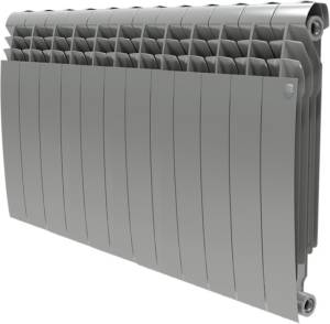 Радиатор биметаллический Royal Thermo BiLiner 500 12 секций, silver satin