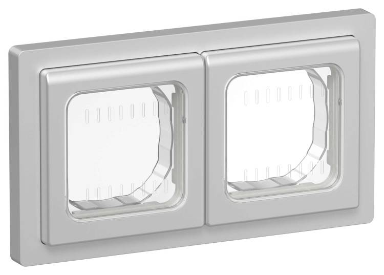 Рамка 2-постовая IEK Flite FI-M20-32-55-K47 алюминий