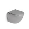 Унитаз подвесной Vincea Globo VT1-14STMG безободковый, сиденье микролифт, серый матовый фото 3