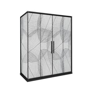 Душевой уголок AvaCan FB2-190-SB90MT профиль черный, стекло матовое, 210x90x195