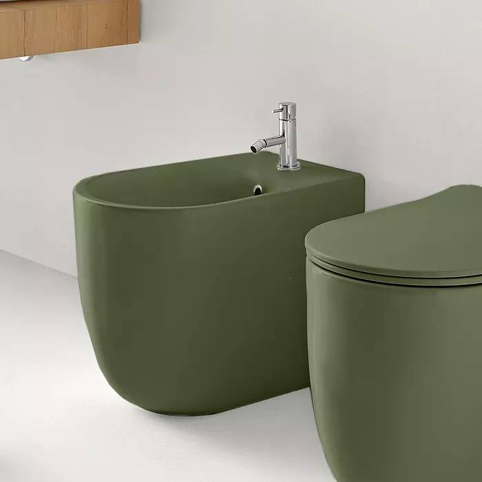 Биде напольное Kerasan Nolita 532011*1 с 1 отверстием под смеситель, Verde muschio