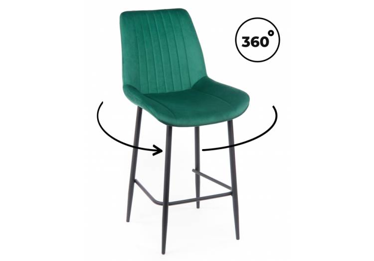 Полубарный стул Notta Седа 360 632616 Зеленый (zd 667) / черный np