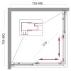 Душевой уголок BelBagno Unique A-2-75/90-M-Cr фото 2
