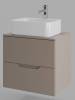 Тумба с раковиной Orange Line Li-60TuLMDF+B02-460W латте матовый, 60 см