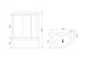 Душевая кабина Royal Bath RB 150ALP-C-BL левая, профиль черный, стекло матовое, 150x100x225 фото 2