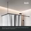Карниз для ванны Iddis Elegante 060A200i14 90-180, черный матовый фото 4