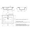 Раковина Uperwood Parma Quartz 291003001 белая матовая, жасмин, 66x47.5 фото 6