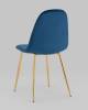 Набор из 4 стульев Stool Group Валенсия SN OS-001L-V HLR-64 DUAL X4 темно-синий, золотые ножки, велюр фото 8