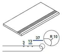 Ступень Italon Контемпора X2 620040000045 Пур Закругленная Левая Грип 30x60