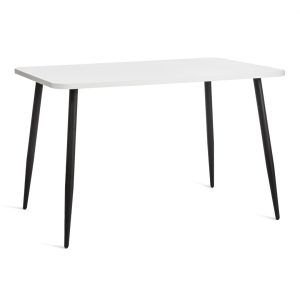 Стол обеденный Tetchair Pluto 19316 белый/черный ЛДСП/металл 120x80x77