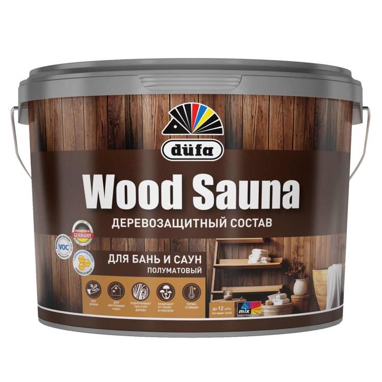 Лак для бань и саун Dufa Wood Sauna 2.5 л