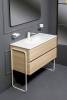 Тумба под раковину Armadi Art Vallessi 837-080-L 80x46 см light oak матовый 2 полки фото 2