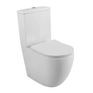 Унитаз-компакт BelBagno Amanda BB051CPR/BB051T/BB089SC безободковый, с сиденьем микролифт, белый