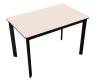 Стол Дик DikLine LK110 00-00075475 krater perla, подстолье черное, опоры черные 110(155)x68x76 фото 3