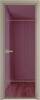 Межкомнатная дверь Profil Doors 4 AX цвет профиля Никель матовый, стекло безопасное 6 мм фиолетовое шпион 600x2000