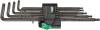 Г-образный ключ WERA 967/9 TORX XL 1 цинковое фосфатирование, удлиненные, с шаром, 9 пр., TX 8/9/10/15/20/25/27/30/40