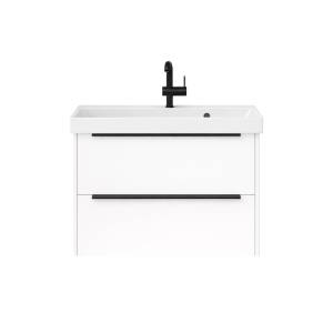 Тумба с раковиной La Fenice Tesoro NFNC-01-TES-PB-80-2-3-80 платиновый белый, 80 см