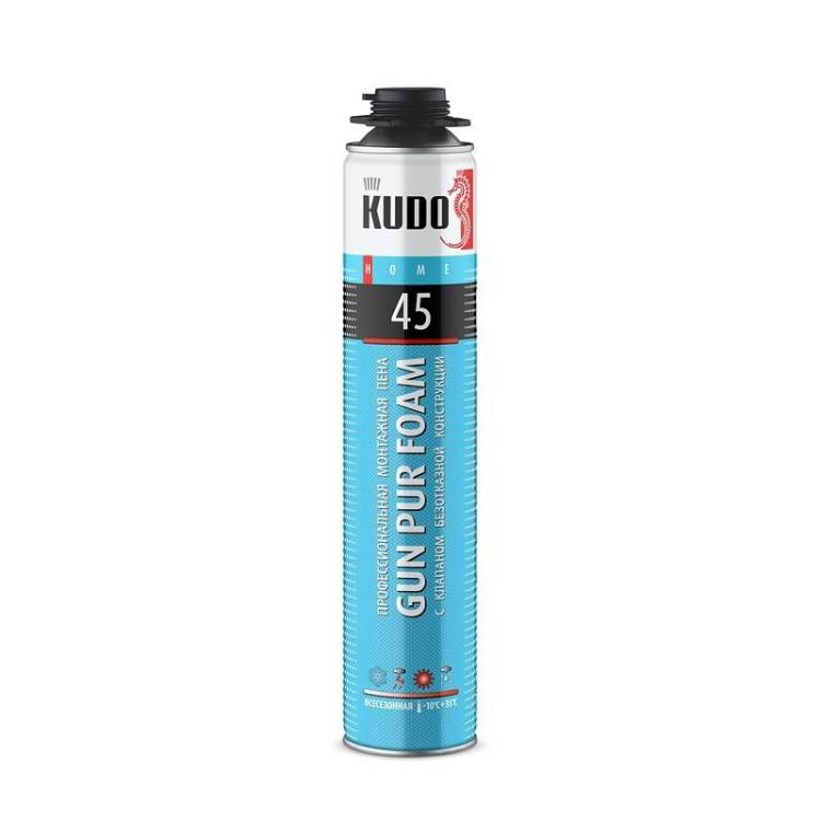 Пена полиуретановая монтажная KUDO Home 45 профессиональная всесезонная 1 л