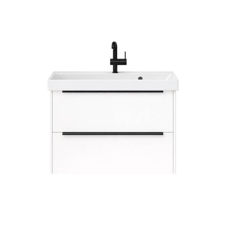 Тумба с раковиной La Fenice Tesoro NFNC-01-TES-PB-80-2-3-80 платиновый белый, 80 см
