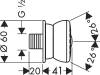 Душевая форсунка Hansgrohe Bodyvette Stop 28467000 фото 2