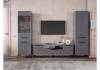 Стенка в гостиную Woodville Иадама 620694 графит, графит софт комплектация 6