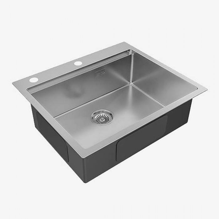 Мойка кухонная Paulmark Brim-pro PM705951-BS 510x590 мм брашированная сталь