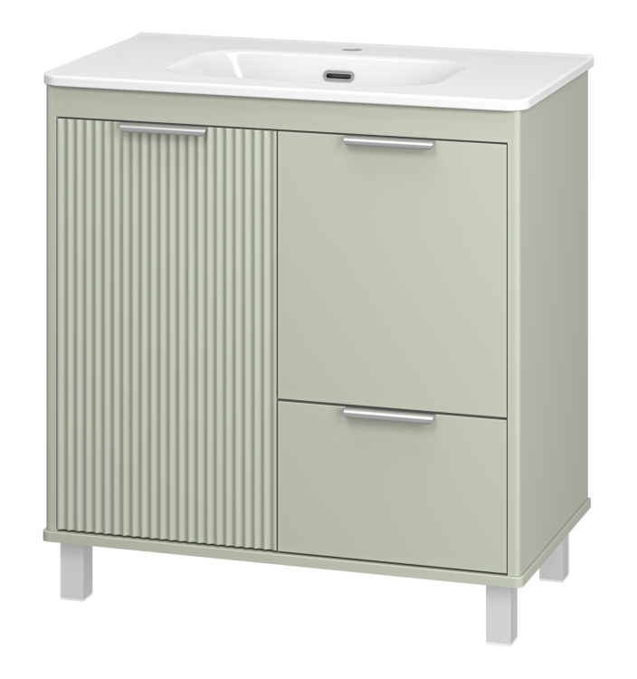 Тумба с раковиной Brevita Рисака УТ000026420 Фисташковая, 80 см