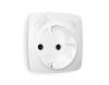 Лицевая панель для электрической розетки с заземлением со шторками 2USB A+C Ambrella Volt Omega OP1300 белый матовый
