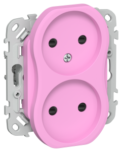 Розетка 2-местная с защитными шторками IEK Flite FI-R23-10-1-K99 пурпурный