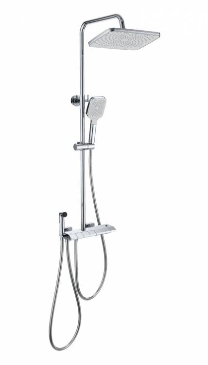 Душевая стойка Wonzon & Woghand WW-B4132-A-CR с термостатом, хром