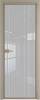 Межкомнатная дверь Profil Doors 1 AX цвет профиля Никель матовый, стекло безопасное 6 мм страйп 600x2000