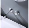 Смеситель для раковины Aquatek Европа AQ1313CR настенный, на 2 отверстия, внешняя и скрытая часть, хром фото 7