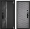 Входная стальная дверь Torex CYBER PRO MP 3930586 Колоре неро/ПВХ Гриджио 2000x880