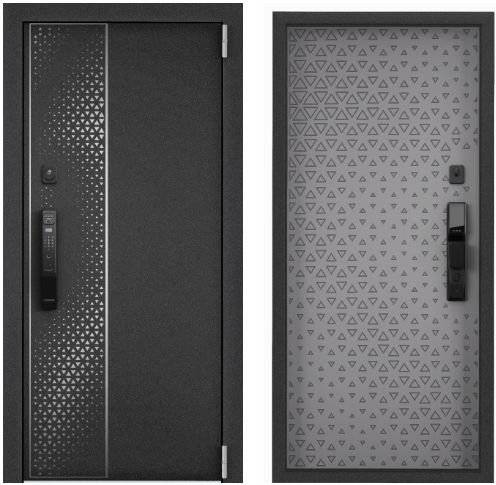 Входная стальная дверь Torex CYBER PRO MP 3930586 Колоре неро/ПВХ Гриджио 2000x880