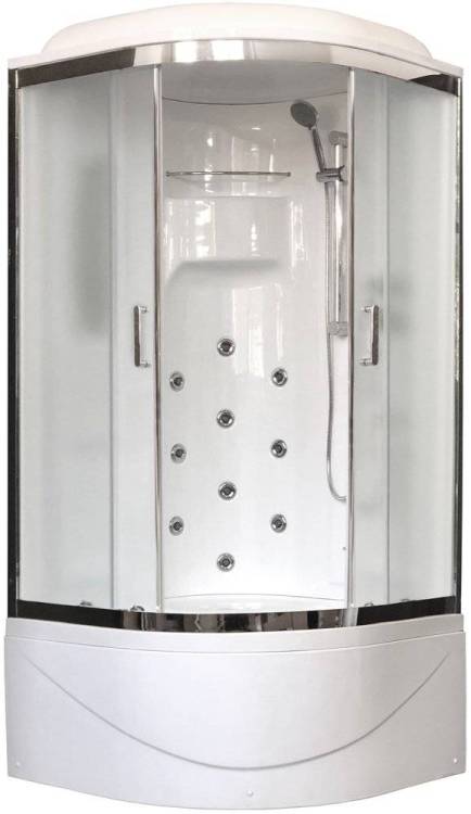 Душевая кабина Royal Bath RB90NRW-C-CH+Р с высоким поддоном, с хамамом и сиденьем