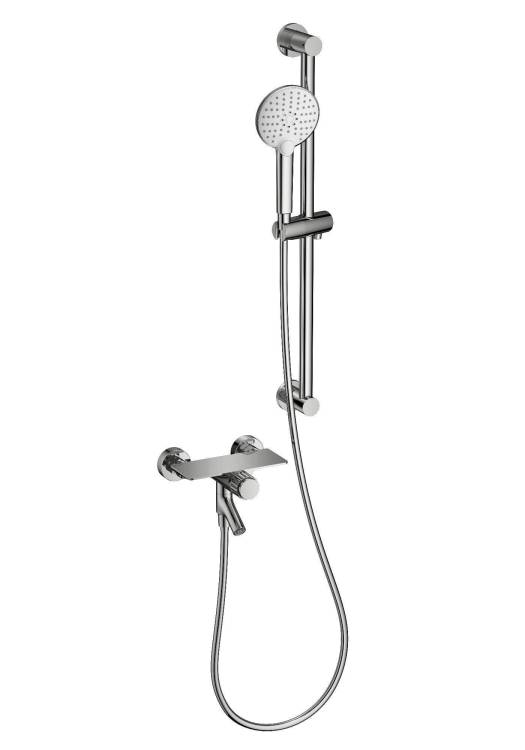 Смеситель для ванны Wonzon & Woghand WW-FE05L222-CR с душевым гарнитуром, хром