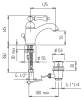 Смеситель для раковины Cezares Margot MARGOT-LSM1-03/24-Bi фото 3