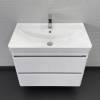 Тумба с раковиной Comforty Валдай-80П2 00-00019071 белый матовый фото 5
