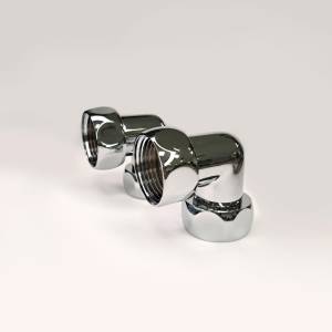 Соединение угловое Luxon 1"x1" гайка/гайка, хром (пара)