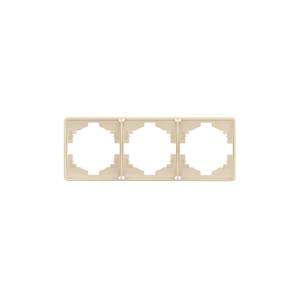 Рамка 3-постовая Kranz Round KR-78-0753-7 бежевый