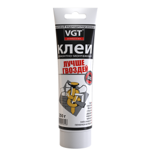 Клей акриловый ремонтно-монтажный VGT прозрачный 0.25 кг