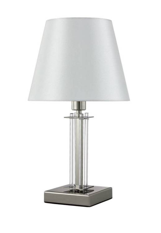 Настольная лампа Crystal Lux Nicolas LG1 NICKEL/WHITE