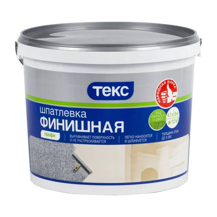 Шпатлевка латексная финишная для ГКЛ Текс Профи 8 кг