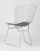 Набор из 4 стульев Stool Group Bertoia MC66-5F KD HLR-43 X4 хромированный с черной подушкой фото 5