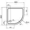 Поддон для душа Cezares Tray SMC TRAY-M-R-80-550-35-W R 80x80 фото 5