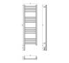 Полотенцесушитель электрический Сунержа Богема 3.1 00-6004-1030 прямой, 100x30 фото 2